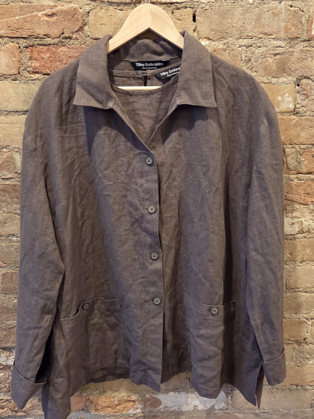 Tilley Endurables Women's Brown Hemp Button-Front Jacket & Top Set